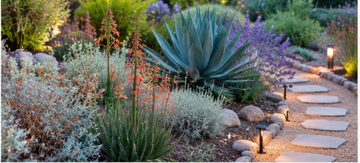 Waterwise garden planting for a dry-summer climate